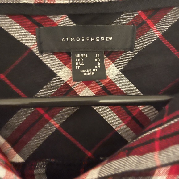 Black Plaid Top - fits like a size Small - Picture 2 of 7